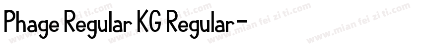 Phage Regular KG Regular字体转换